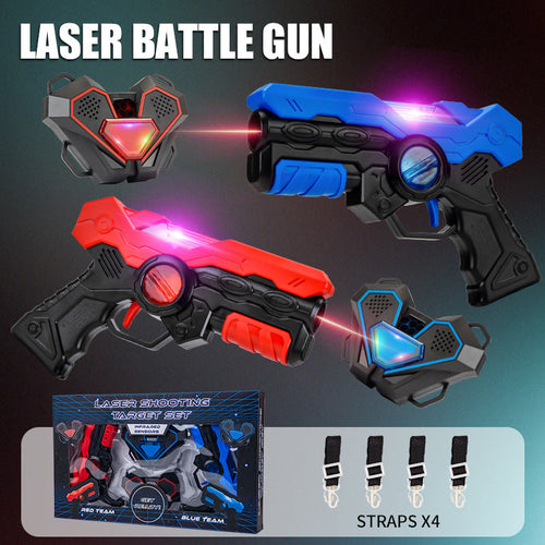 Laser tag blasters and vibrating target vests