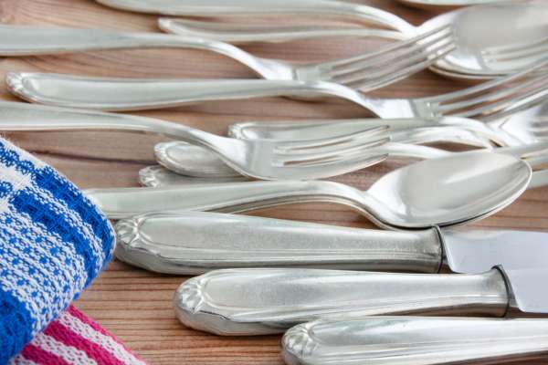 silver-plated flatware