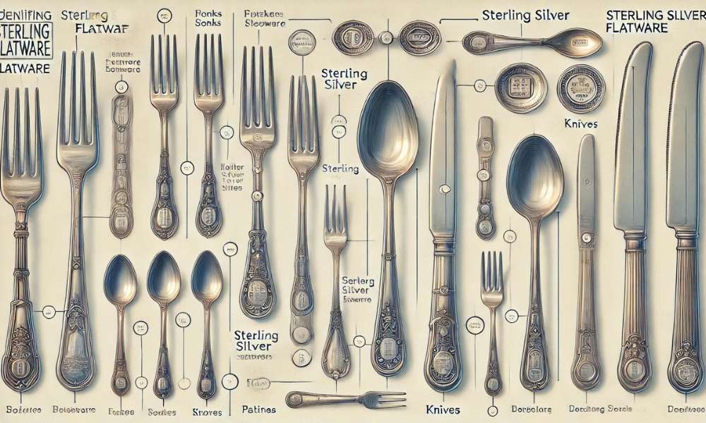 how to identify sterling silver flatware