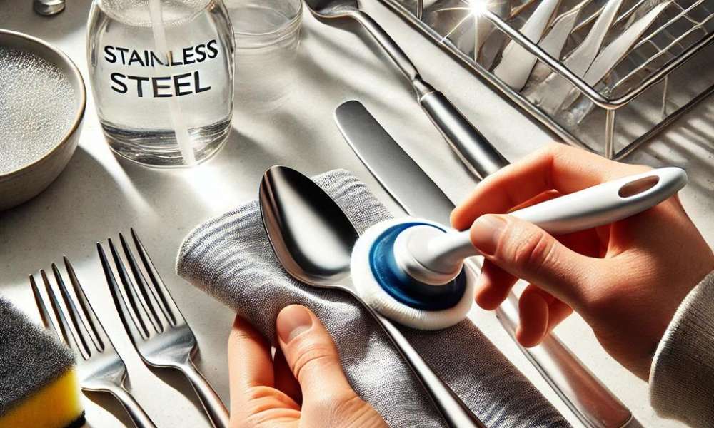 how to polish stainless steel flatware